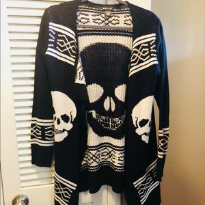 Skull wet seal cardigan